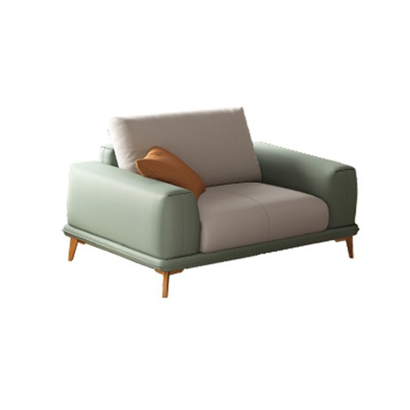 Faux Leather Sectional Sofa Stain-Resistant Sofa with Cushion Back