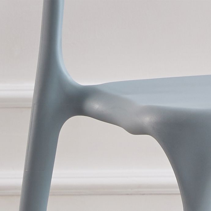 Silla lateral contemporánea interior con respaldo abierto Silla apilable de plástico para comedor individual