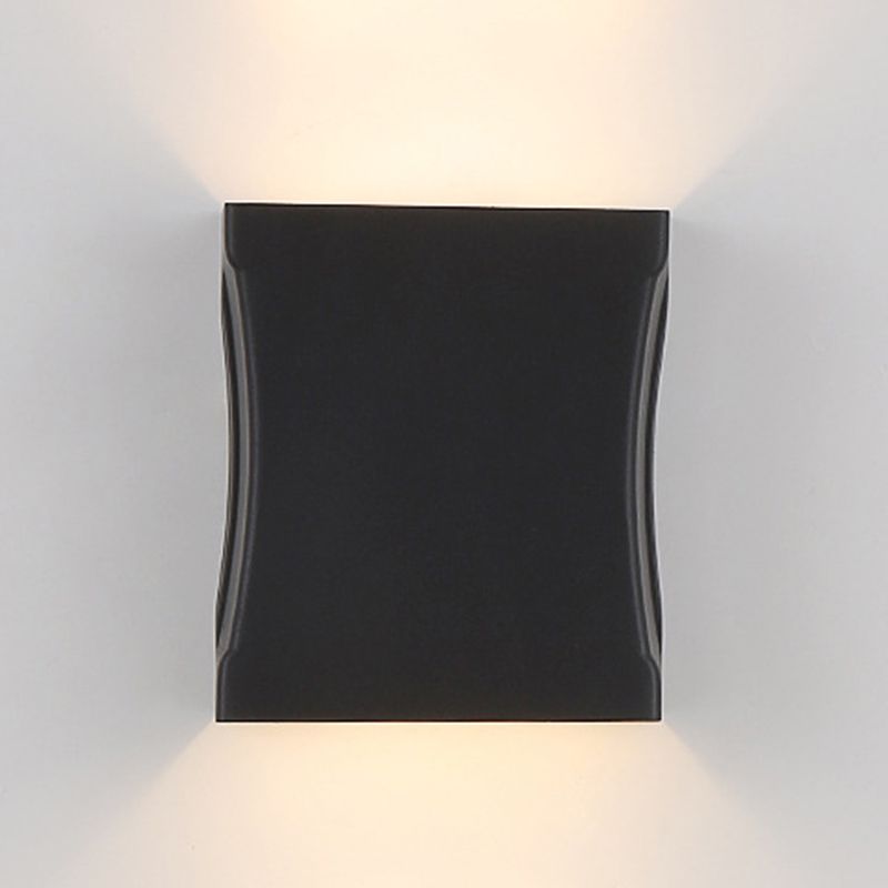Modern Style Geometry Shape Wall Sconce Metal 2 Light Sconces for Outdoor