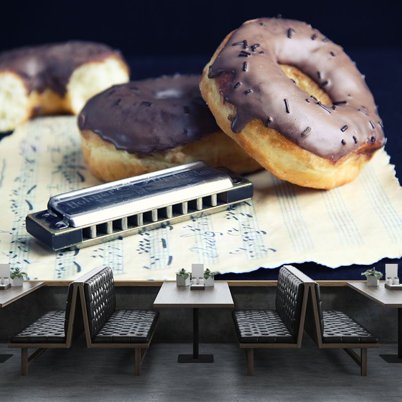 Tasty Dessert Food Mural Wallpaper Coffee Shop Cake Shop Wall Decor, Made to Measure