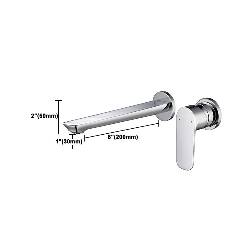 Modern 1-Handle Bathroom Sink Faucet Circular Wall Mounted Bathroom Faucet