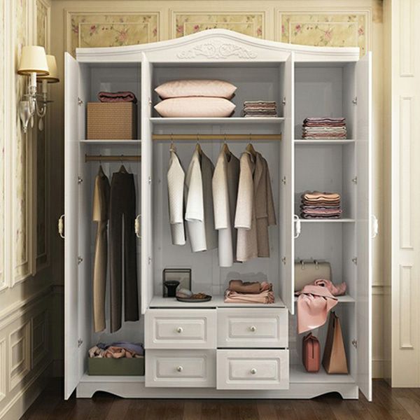 French Country Wardrobe Armoire Engineered Wood Wardrobe Closet