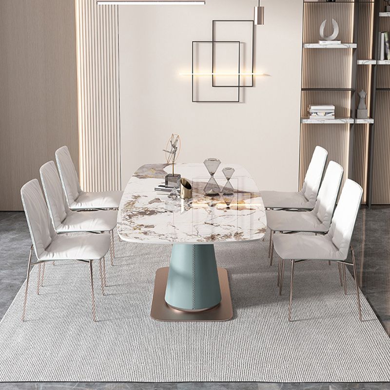 1/4/5/7 Pieces Rectangle Dining Set Luxurious Sintered Stone Top Dinette Table Set