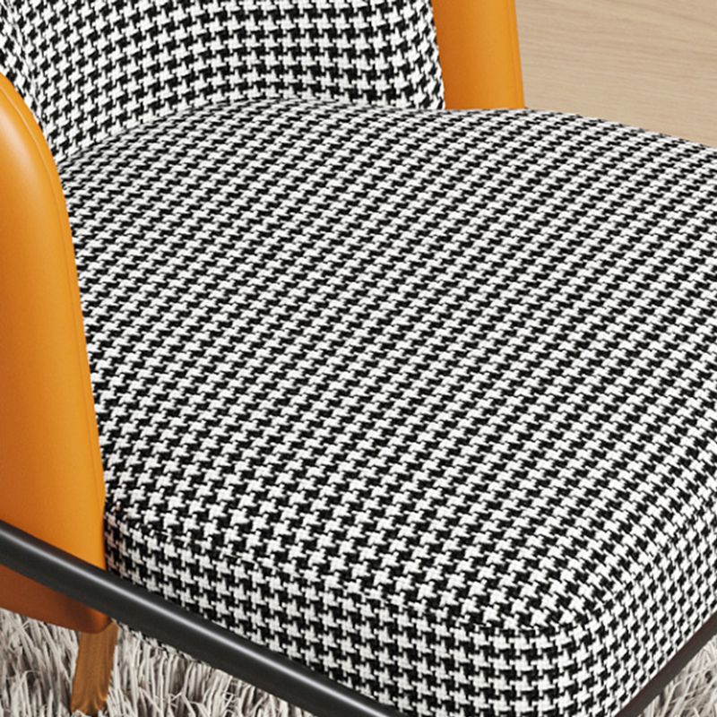 Sillas de comedor estilo Glam, sillas sin brazos para cocina con patas de metal