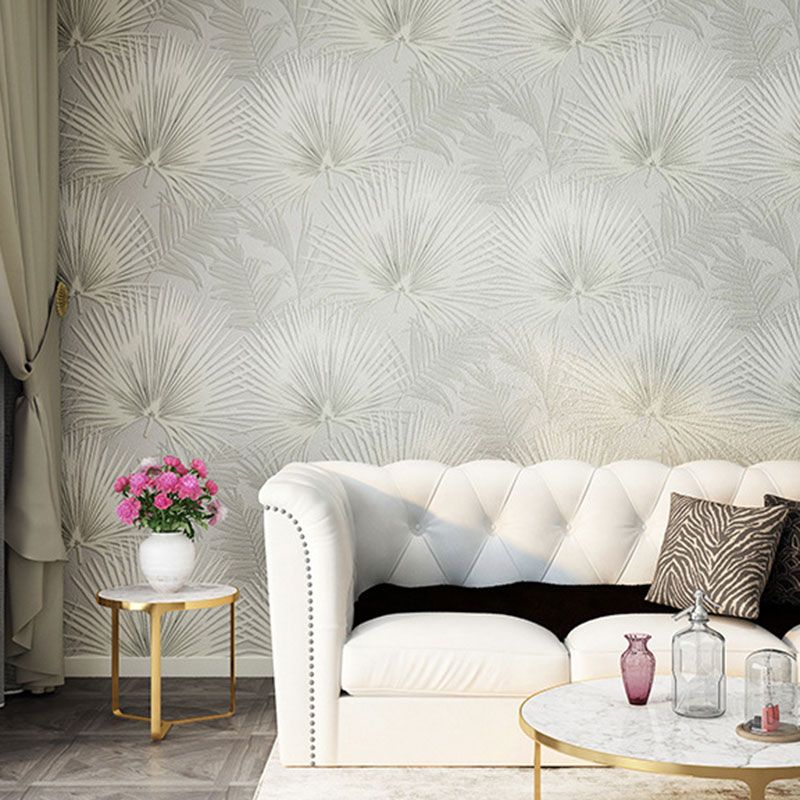 Palm Leaves Wall Covering in Natural Color, Minimalist Wall Art for Bar Decoration