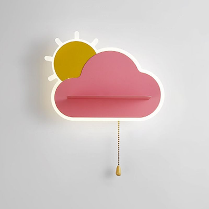 Cartoon Style Iron Wall Light LED Cloud Shape Wall Lamp for Children's Room