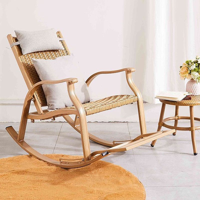 Modern Style Natural Rattan Rocking Chair Indoor Sofa Rocking Chair