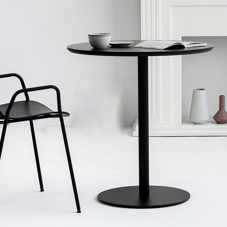 Metal Contemporary Round Dining Table Pedestal Base Dining Table for Kitchen