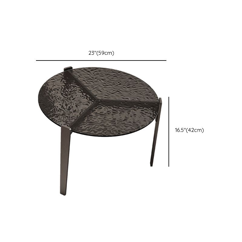 Contemporary Cocktail Table 3 Legs Glass Coffee Cocktail Table