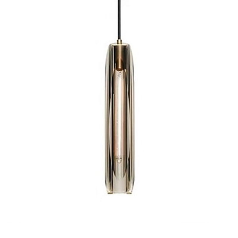 Crystal Pendante Light Modern Style Smoke Grey Pendant lampe Pice pour le salon