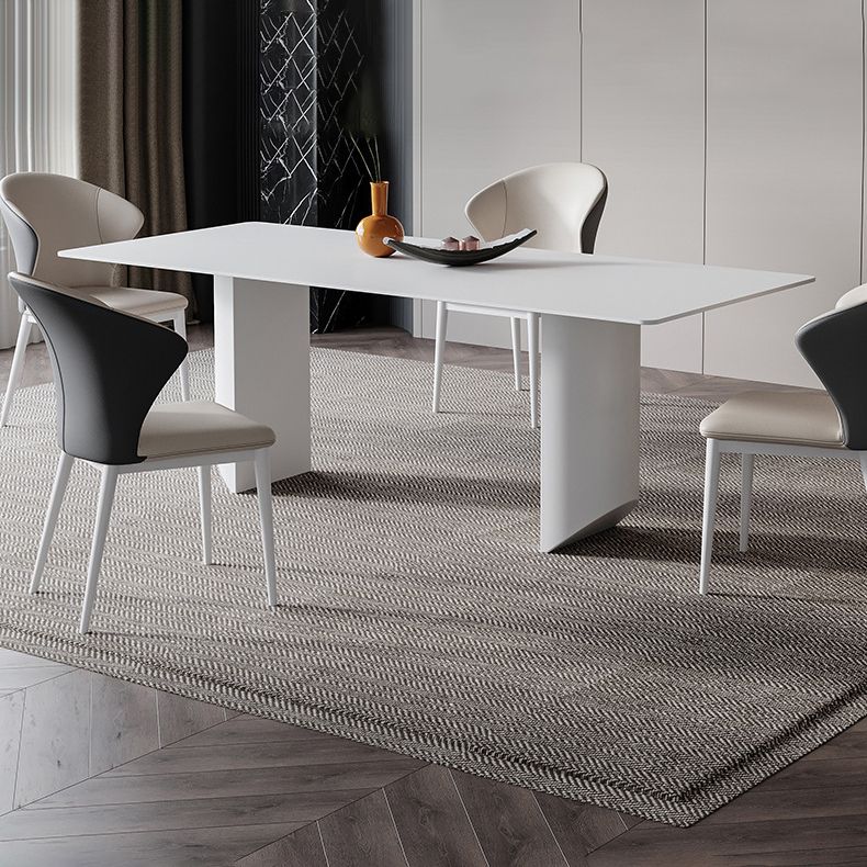 Modern Sintered Stone Top Dining Set 1/4/5/7 Rectangle Pieces Dining Table with Chairs