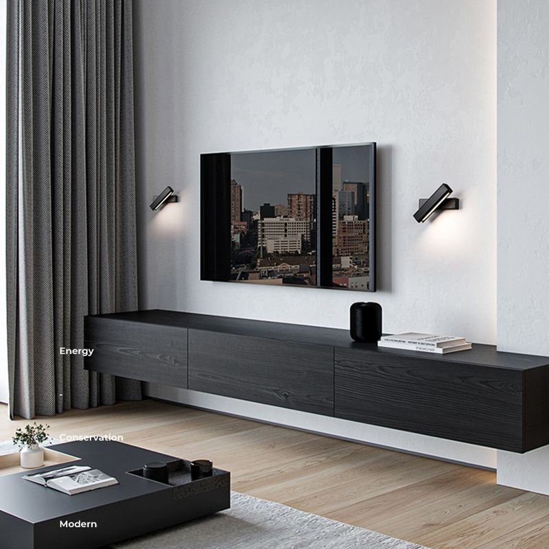 Modern Simple Aluminum Wall Light Rectangle Shape Rotatable Wall Lamp for Living Room