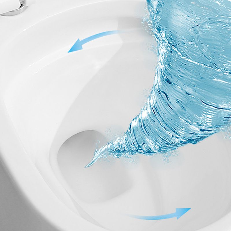 White Toilet Glazed Surface Modern All-In-One Toilet Bowl for Bathroom