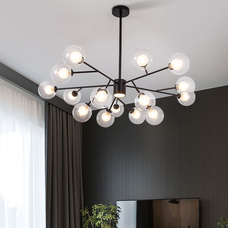 Accesorios de iluminación de lámpara de vidrio de lámpara de araña de araña contemporánea
