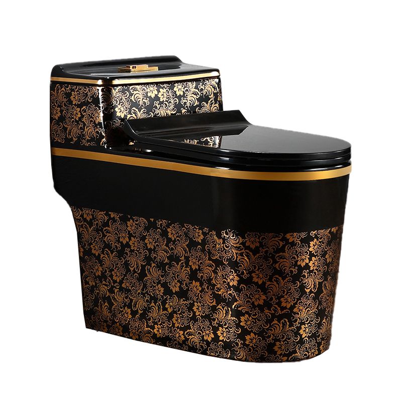 Traditional Floor Mounted Toilet All In One Porcelain Siphon Jet Flush Toilet