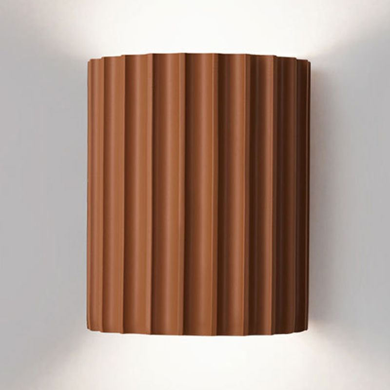 Resin Half Cylinder Shape Wall Sconce Modern Style 2 Lights Wall Light Sconce