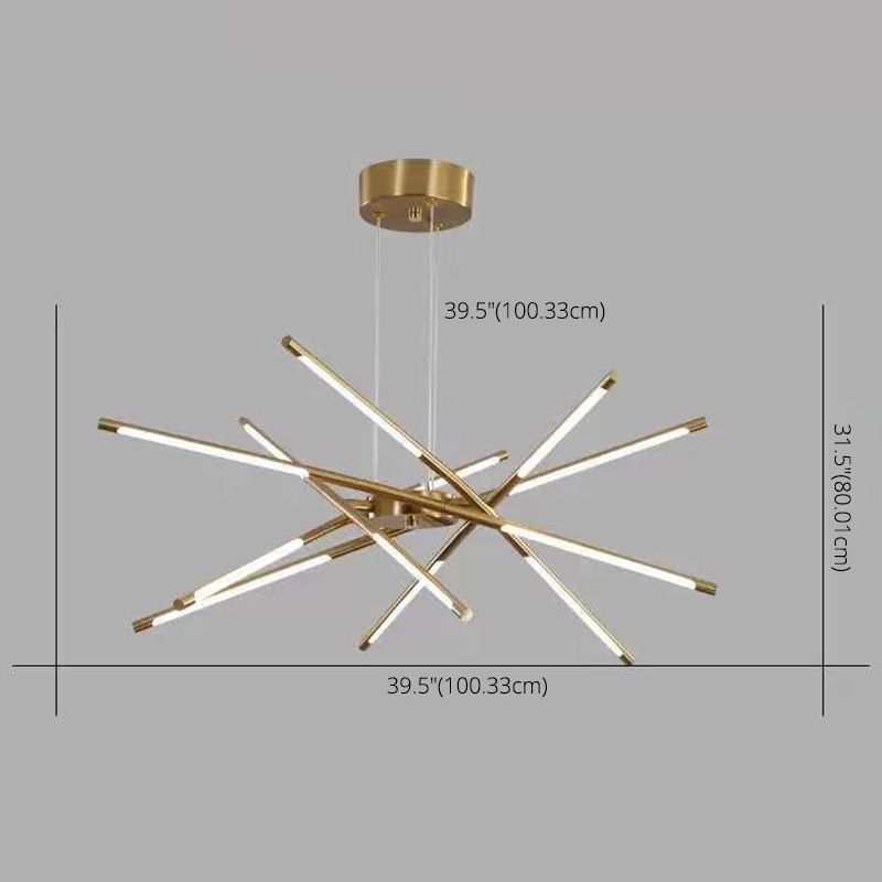 Simplicità contemporanea Sputnik Luci lampadari Luci a soffitto a sospensione in metallo per soggiorno