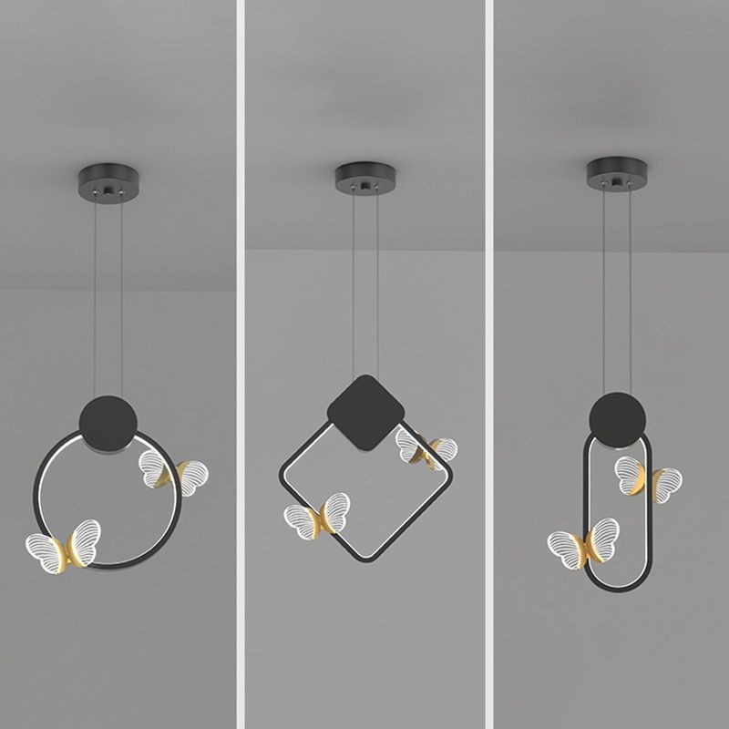 Pendance à cadre métallique en une lumière moderne 
Éclairage pendentif pour la chambre