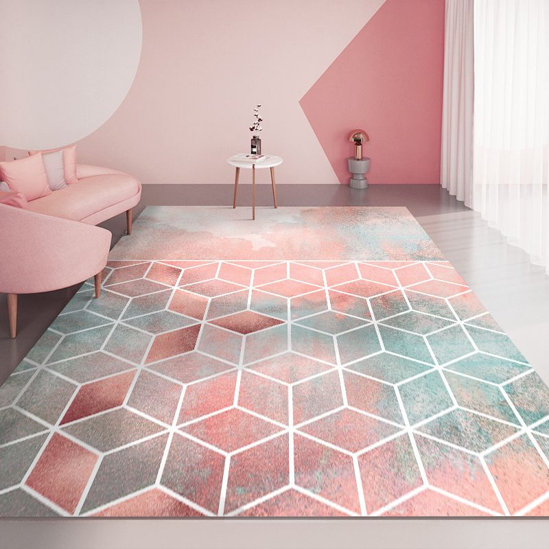 Stijlvolle moderne tapijtgrijs geometrische printruimte Tapijten Polyester Niet-slip achterste tapijt voor thuisdecoratie