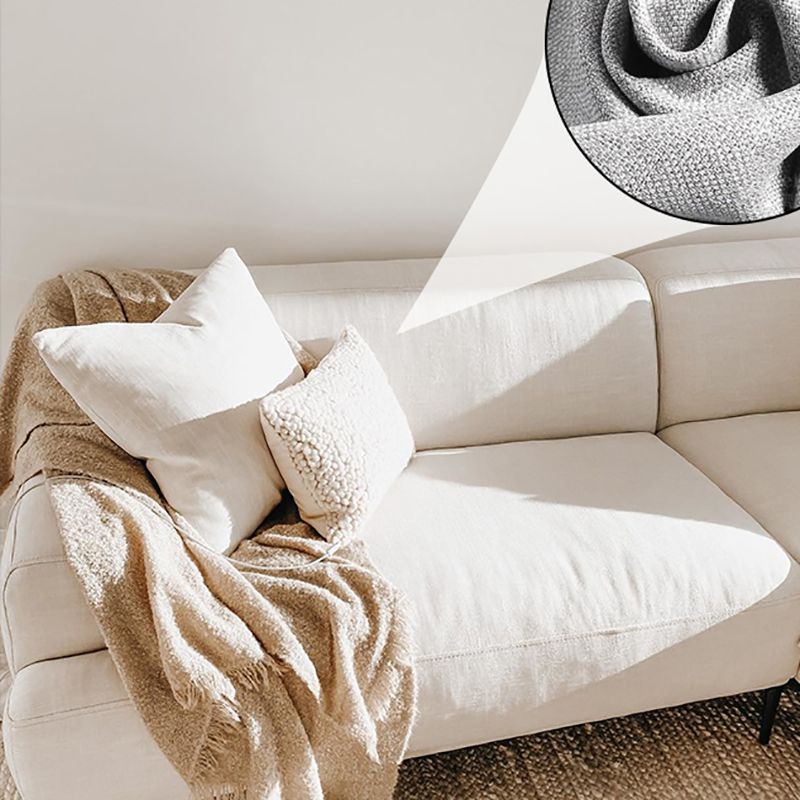 Linen Recessed Arm Sofa 38"W  Modern Cushions Sofa for Living Room