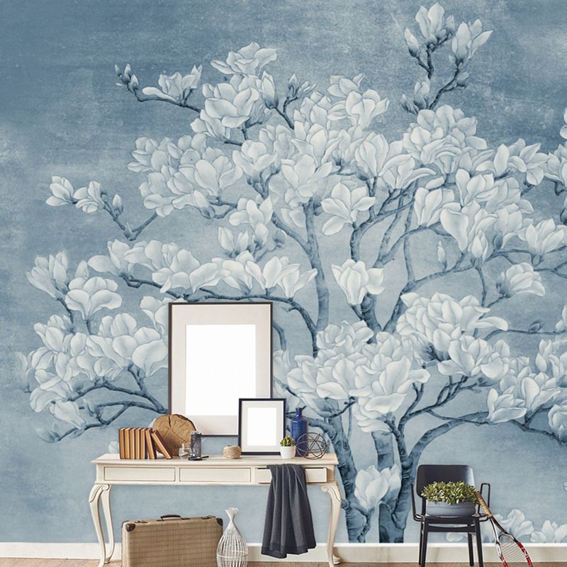 Decorative Blossoms and Tree Mural for Dining Room Decor Contemporary Wall Art, Custom-Made