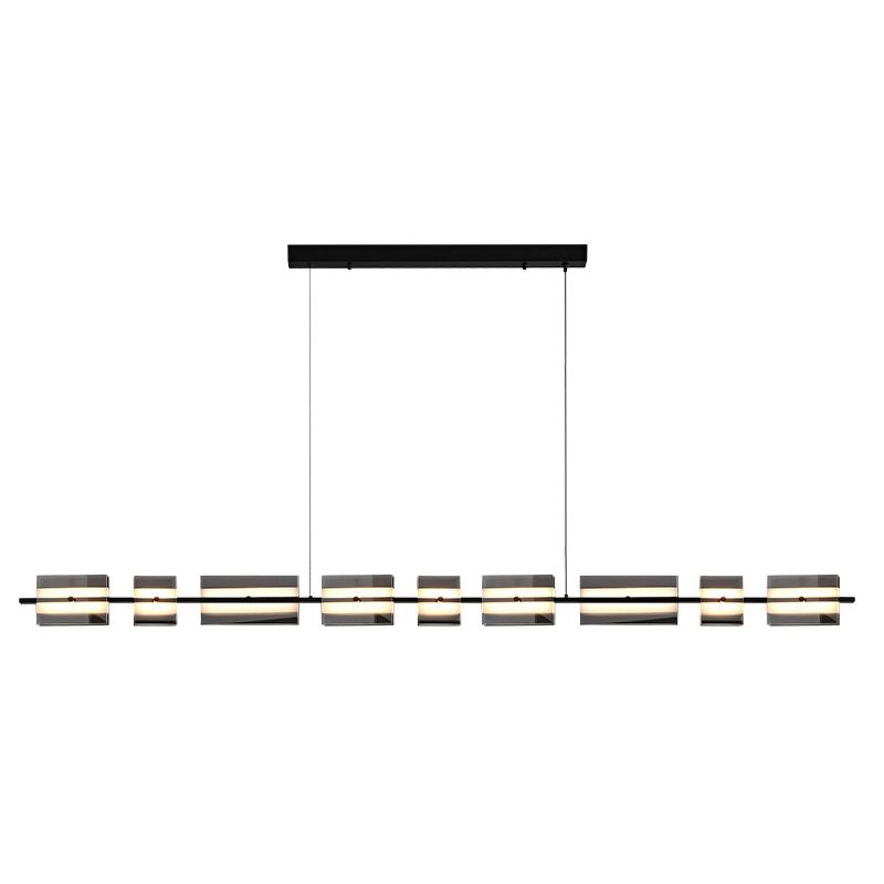 Contemporary LED Hanging Light Glass Island Light Fixture for Dining Room