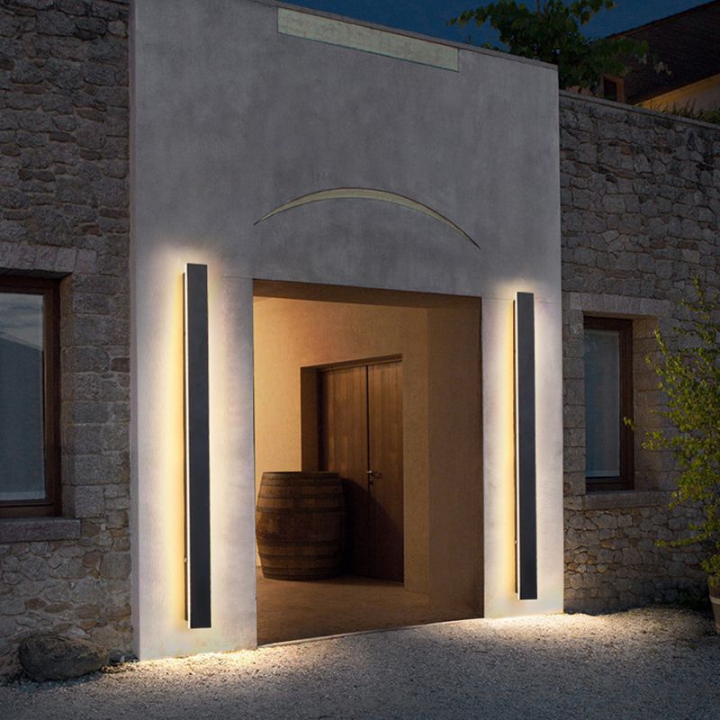 LED Wall Lamp Modern Waterproof Wall Mount Lamp with Acrylic Shade for Garden