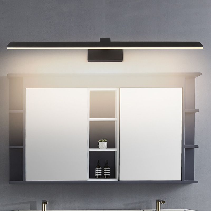 Miroir LED de bain en forme de bar Lumière acrylique Éclairage de paroi de vanité minimaliste