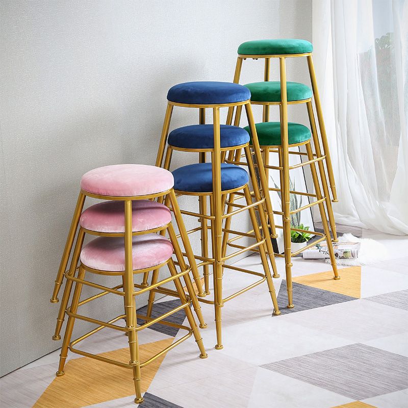Nordic Design Stackable Backless Barstools for Home Upholstered Bar Stools
