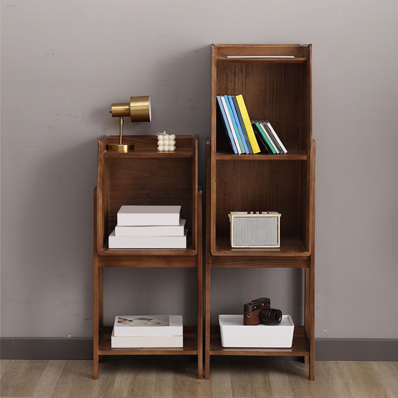 Geometry Wooden Bookshelf Modern Style Bookcase for Bedroom , 15" W X 11" D