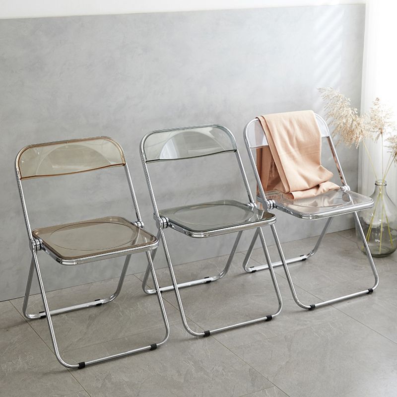 Sillas de comedor de estilo moderno, sillas laterales sin brazos con respaldo abierto y patas de metal para cocina