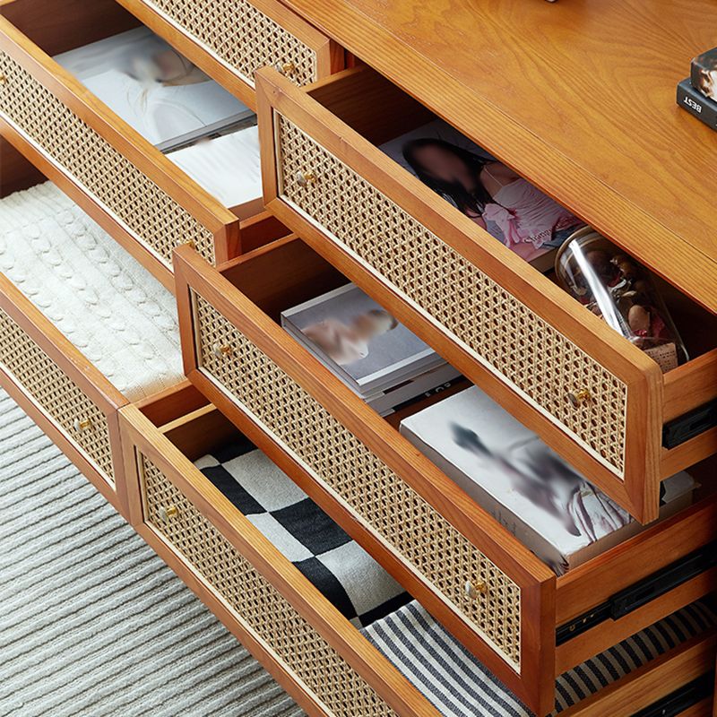 Solid Wood Storage Chest Dresser Glam Storage Chest with Drawers