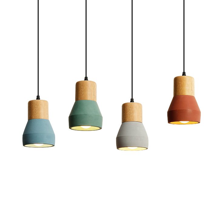 Cement Torch Shaped Pendant Lamp Single Light Nordic Style Pendant Light for Tea Station