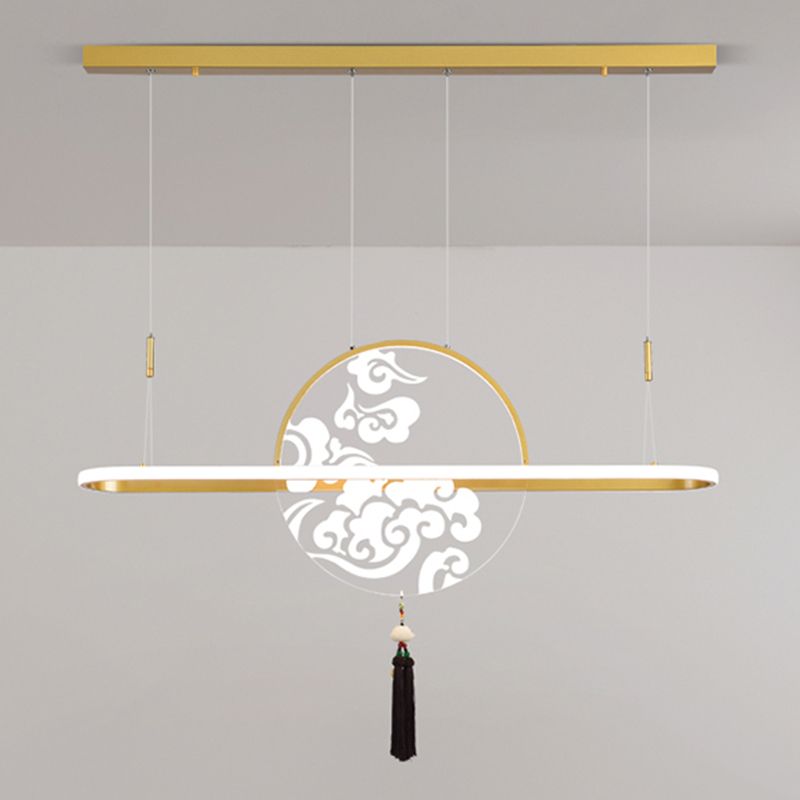 Linear Shape Island Lights Modern Style Metal Two Light Pending Lighting Fixtures