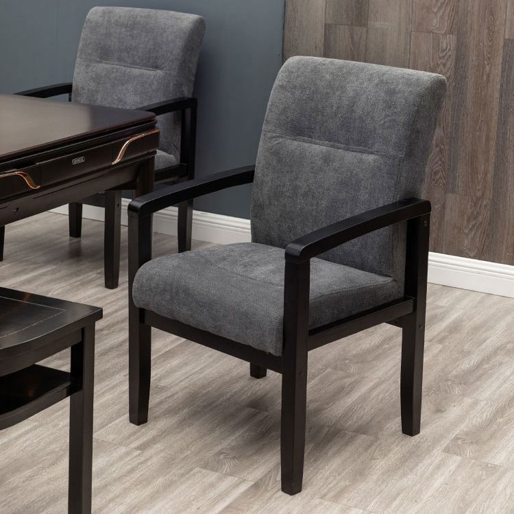 Sillas de comedor tapizadas de estilo minimalista, sillas laterales con respaldo sólido (juego de 4)