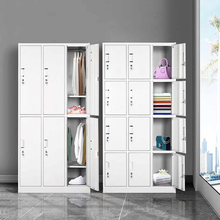 Metal Contemporary Cabinet for Bathroom White Steel Storage Cabinet