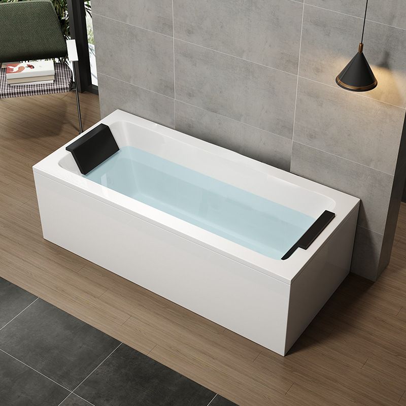 Modern Acrylic Bathtub Right-Hand Drain and Overflow Trim Bath Tub