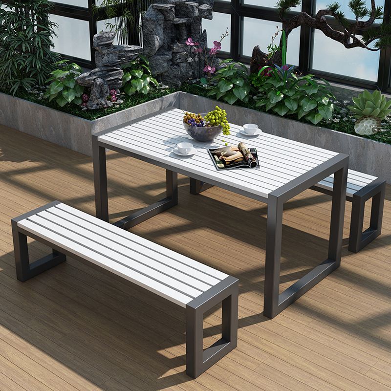 Modern 1/2/3 Pieces Rectangular Picnic Table Manufactured Wood Dining Picnic Table