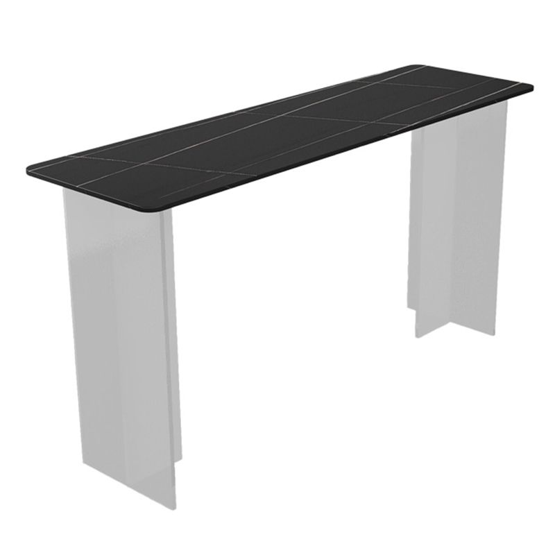 Modern Bar Table Set 1/2/3 Pieces Stone Rectangle Bistro Set for Indoor