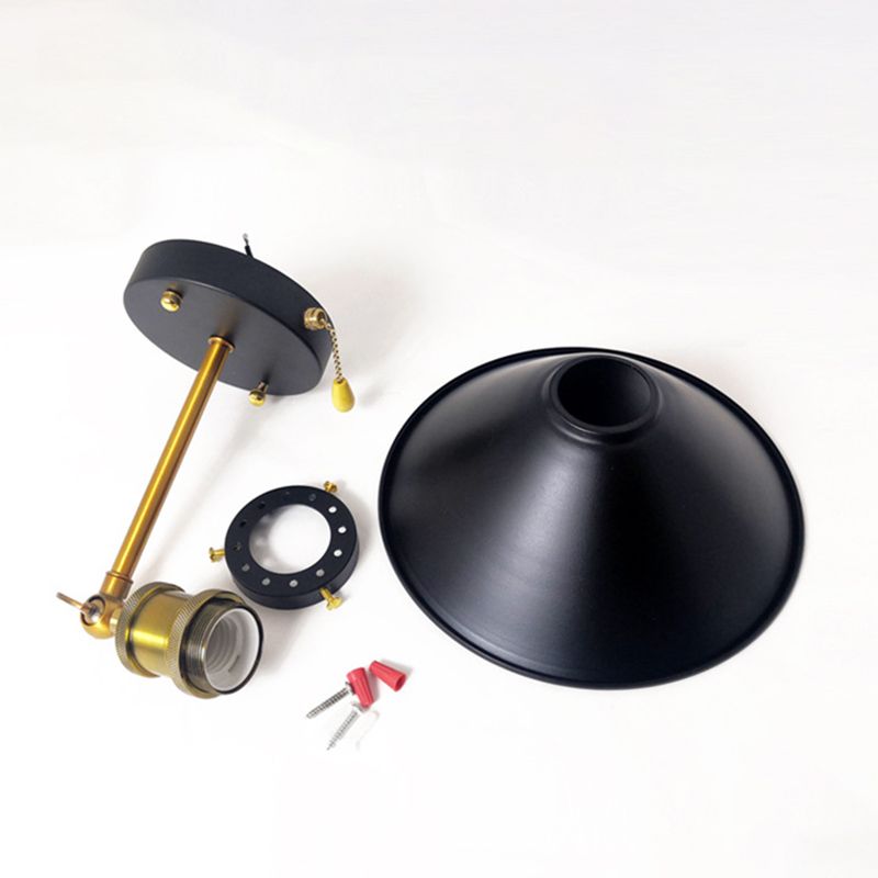 Black Modern Wall Sconce Cone Shape Vanity Lamp with Metal Shade for Bathroom