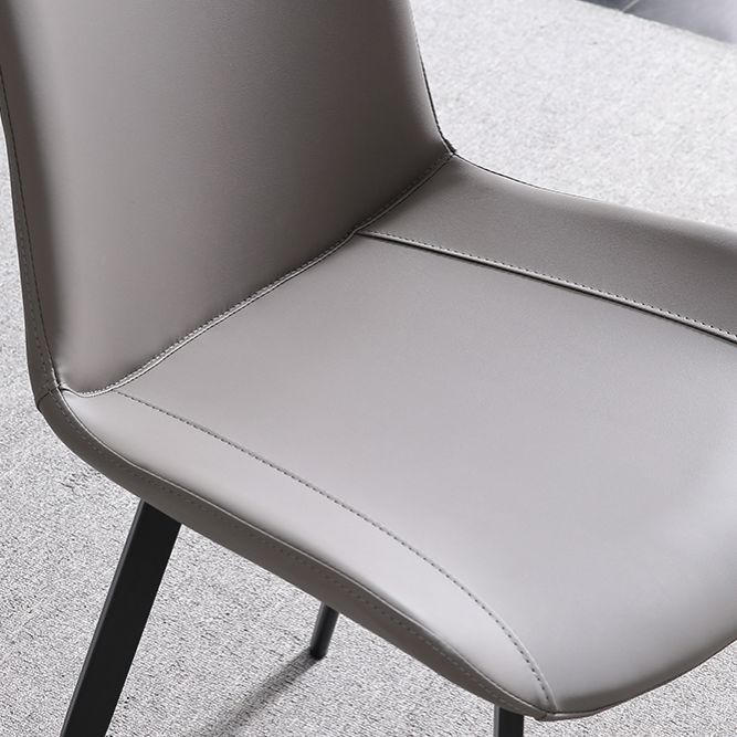Chaises de salle à manger sans bras scandinaves en métal, chaise Parsons pour salle à manger, chaise d'appoint pour la maison