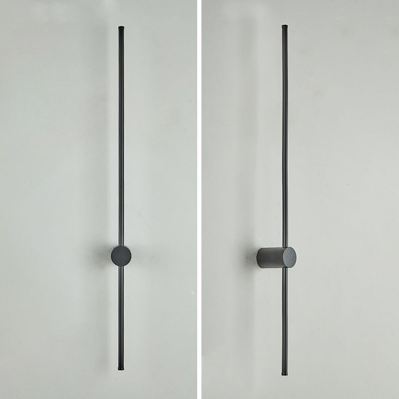 Aluminium LED Linear Wall Sconce in Modern Concise Style Wrought Iron Indoor Wall Light with Silicone Shade