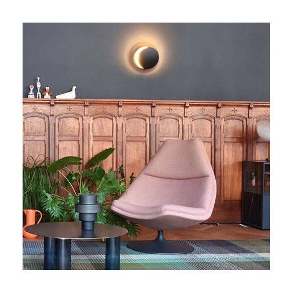 Lampade a sconde circolare in metallo moderno lampada a parete da letto da letto