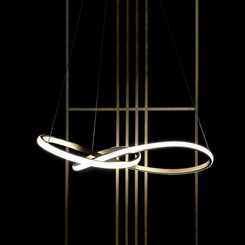 Lampadari moderni per l'apparecchiatura di illuminazione sospesa a spirale foyer con ombra acrilica