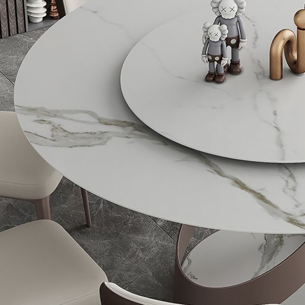 Modern Home Sintered Stone Table Round Pedestal Dining Table