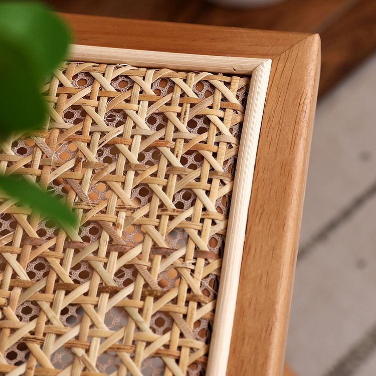 Chaise de salle à manger en bois moderne, bras de chaise en rotin pour utilisation au Restaurant