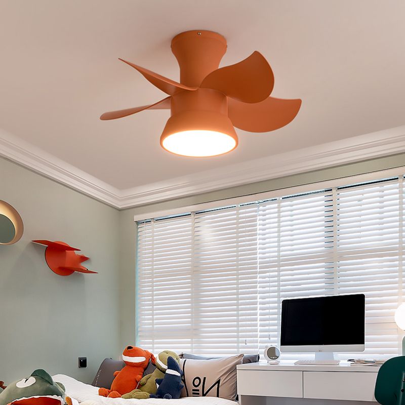 Modern Style Ceiling Fan Lamp Metal 1 Light Ceiling Fan Lighting for Dining Room