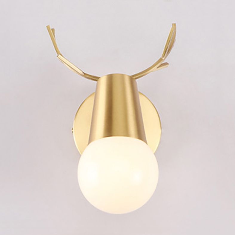 Antler Postmodern Wall Sconce One Bulb Wall Mounted Light Fixture for Sitting Room