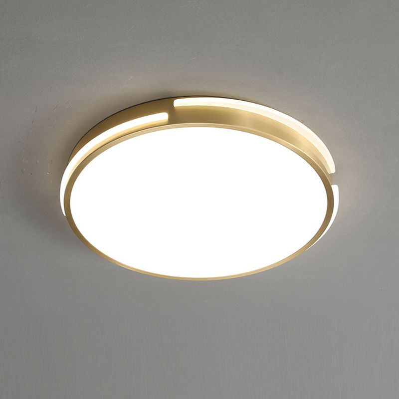 Moderne minimalistische metalen inbouw plafondlamp goud ronde vorm LED inbouwverlichting voor slaapkamer