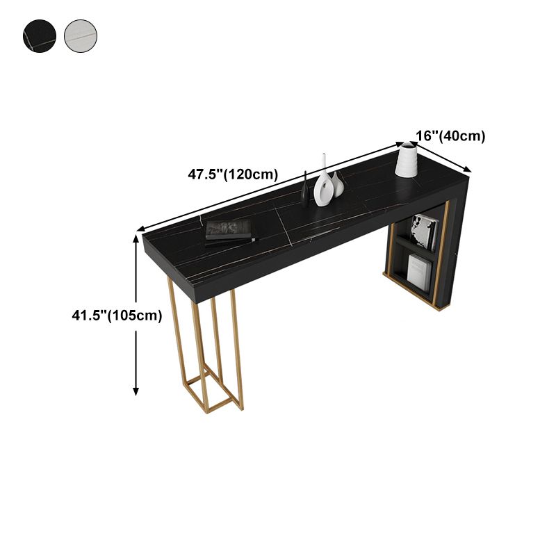 Nordic Glam Bar Counter Table Sintered Stone Table for Kitchen
